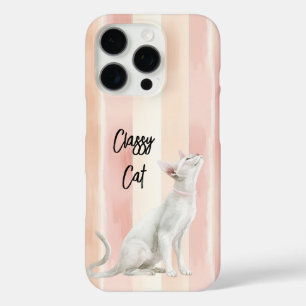 Coques iPhone 16 Pro Joli Peach Pink Crème raypes Chat