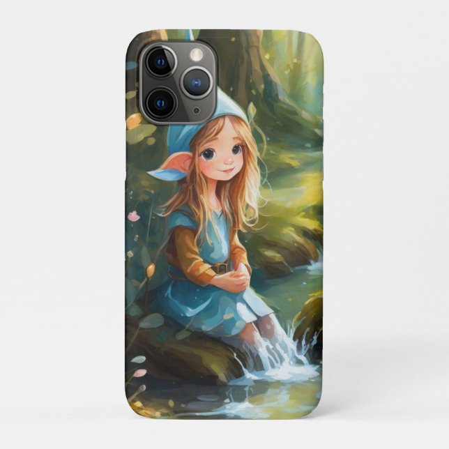 Coques Case-Mate iPhone Joli petit elfe dans la rivière (Dos)