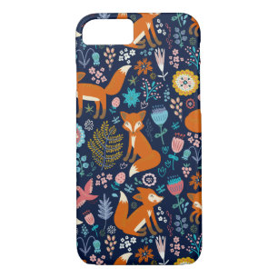 Coque Case-Mate Pour iPhone Joli renard coloré Oiseaux & Fleurs Motif