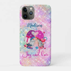 Case-Mate iPhone Case Joli rose faux parties scintillant gnome monogramm