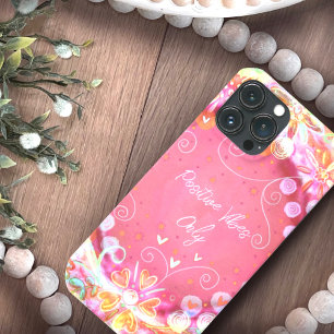 Case-Mate iPhone Case Joli rose "Vibes Positives" Citer Inspiribilité