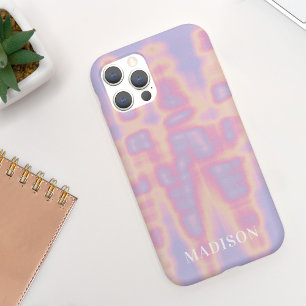 Case-Mate iPhone Case Joli teint rose moderne Lilac avec nom
