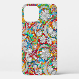 Case-Mate iPhone Case Joli vintage coloré blanc cachemire motif