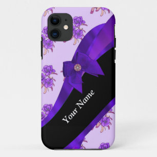 Coque Case-Mate Pour iPhone Joli violet vintage fleuri motif