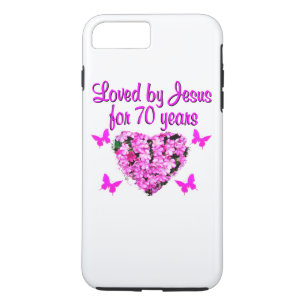 COQUES POUR iPhone JOLIE 70E ANNIVERSAIRE ROSE CONCEPTION DE PHOTO FL
