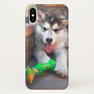 Coque Case-Mate Pour iPhone Jolie Alaskan Malamute Puppy Avec Rope Toy Photo