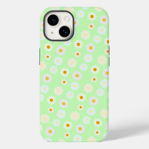Coque Pour iPhone 14 Jolie aquarelle colorée Motif marguerite vert