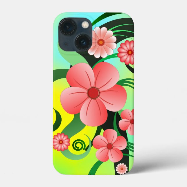 Coques Case-Mate iPhone Jolie Décoration Florale Hibiscus Tropical Rose (Verso)