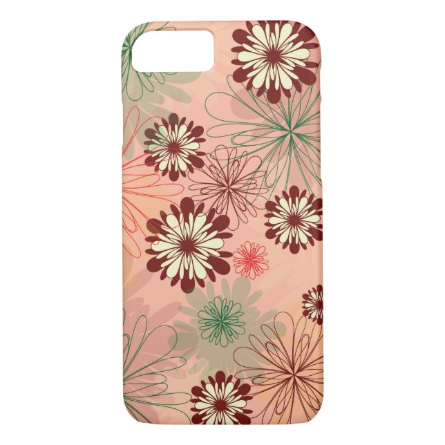 Coques Case-Mate iPhone Jolie et chic Pêche florale (Dos)