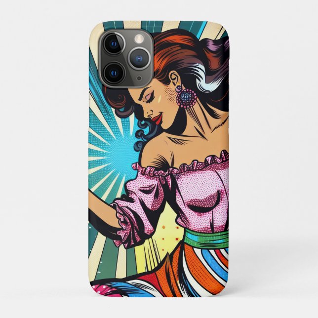 Coques Case-Mate iPhone Jolie Femme Dansant Salsa Pop Art (Dos)