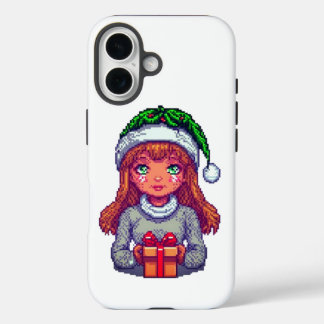 Coque Pour iPhone 16 Jolie fille de Noël