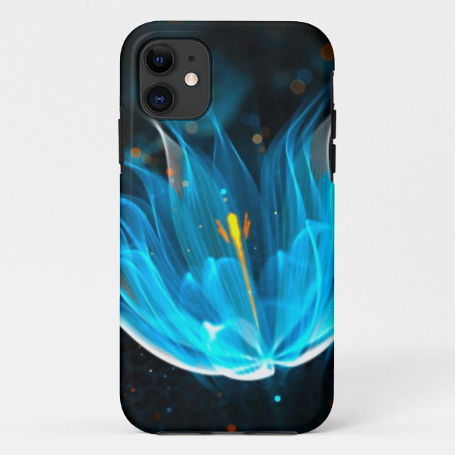 Coques Case-Mate iPhone Jolie fleur de lotus bleu  (Dos)
