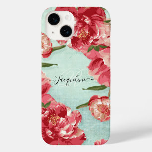 Coque Pour iPhone 14 Jolie Fleur Rétro Élégante Élégante Peonies Chintz