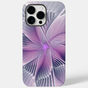 Coque Pour Pour iPhone 14 Pro Max Jolie fleur rose abstraite moderne art fractal