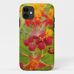 Coque iPhone 11 Jolie florale colorée avec Milkweed Art Imprimer