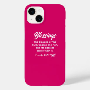Coque Pour iPhone 14 Jolie foi chrétienne rose Bénédiction Bible Verse