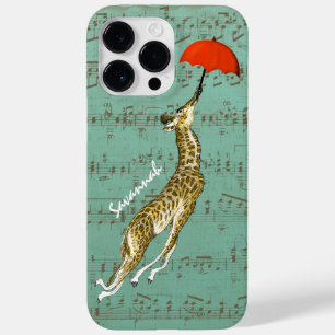 Coques Pour iPhone Jolie Girafe Rouge Parapluie musicale colorée