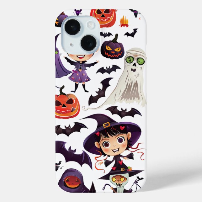 Coques Case-Mate iPhone Jolie Halloween sorcières Éffrayantes Fantômes cha (Verso)