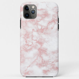 Case-Mate iPhone Case Jolie parties scintillant or rose en marbre blanc