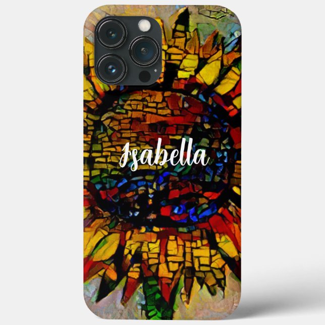 Coques Case-Mate iPhone Jolie peinture Abstraite de tournesol (Verso)