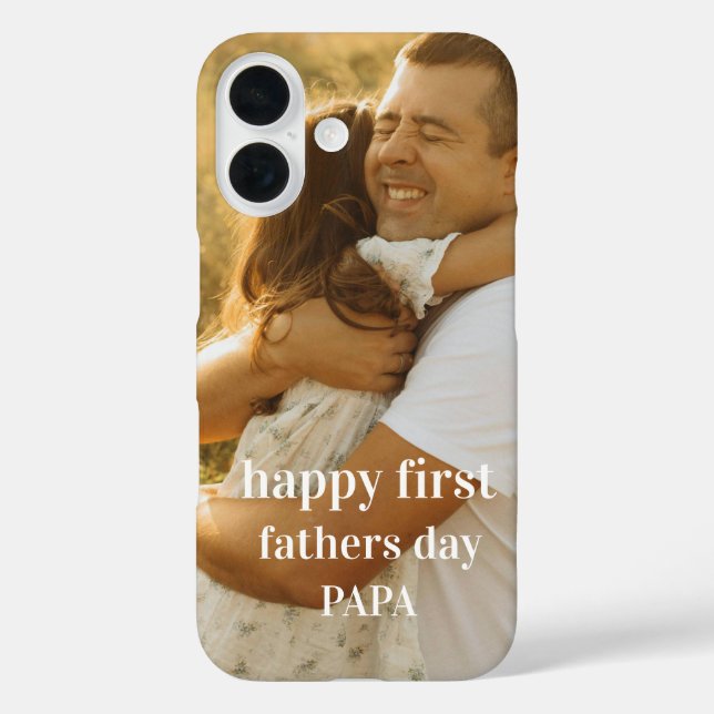 Coques Case-Mate iPhone Jolie photo heureux première fête des pères papa (Verso)