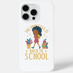 Coque iPhone 15 Pro Max Jolie rentrée à l'école Princesse Girl Illustratio