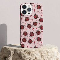 Jolie rose Ladybug Hearts Love Bug Illustration