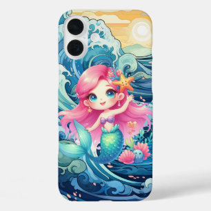 Coques iPhone 16 Plus Jolie sirène ajouter un nom