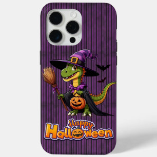 Coque iPhone 15 Pro Max Jolie Sorcière de Raptor Halloween/Dinosaure