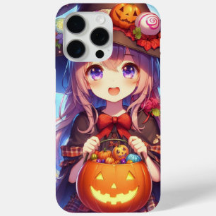 Coque iPhone 15 Pro Max Jolie Sorcière d'Halloween Anime