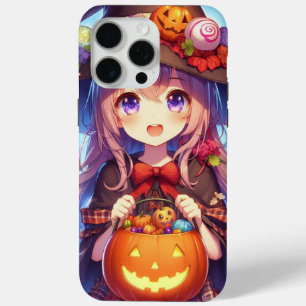 Coque iPhone 15 Pro Max Jolie Sorcière d'Halloween Anime