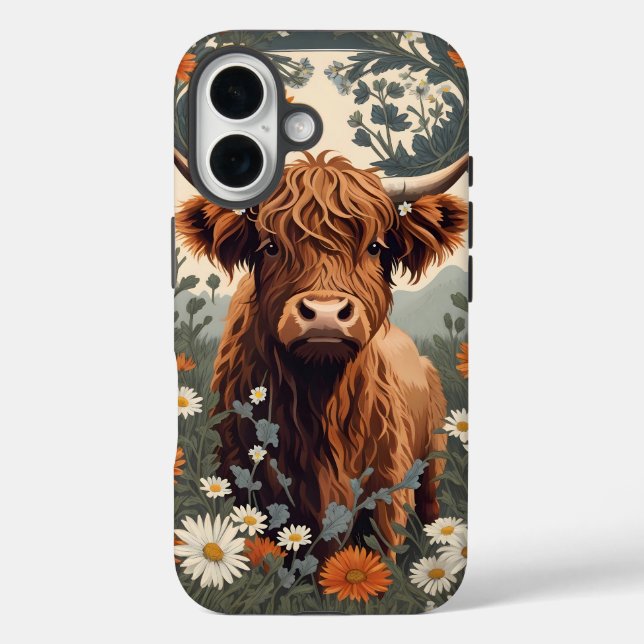 Coques Case-Mate iPhone Jolie vache Vintage Highland (Verso)