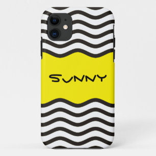 Case-Mate iPhone Case Jolie Vagues noir blanc + votre backgr. & texte