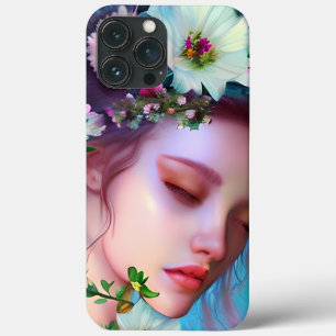 Case-Mate iPhone Case Jolies fleurs de fée dans les cheveux Fantaisie Ar