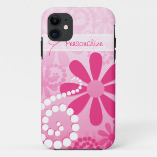Coque iPhone 11 Jolies Fleurs Jolies Mignonnes Faisées Rétro Rose 
