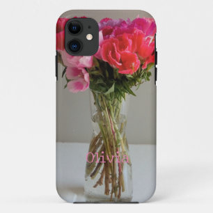 Case-Mate iPhone Case Jolies Fleurs Pour Février Photo+Nom Personnalisé