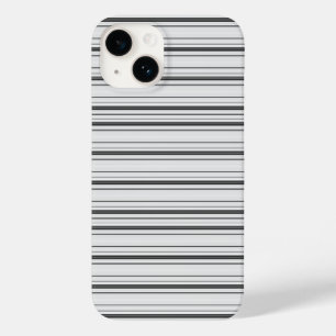 Coque Pour iPhone 14 Jolies rayures blanches grises