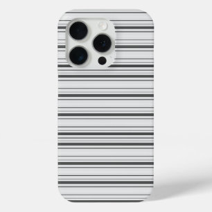 Coque iPhone 15 Pro Jolies rayures blanches grises