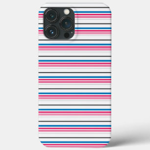 Case-Mate iPhone Case Jolies rayures bleues blanches