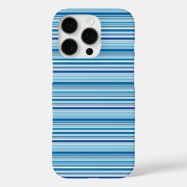 Coques Case-Mate iPhone Jolies rayures bleues blanches (Verso)