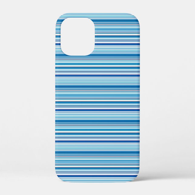 Coques Case-Mate iPhone Jolies rayures bleues blanches (Verso)