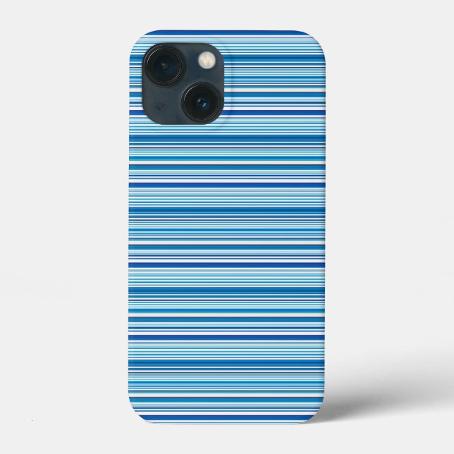 Coques Case-Mate iPhone Jolies rayures bleues blanches (Verso)