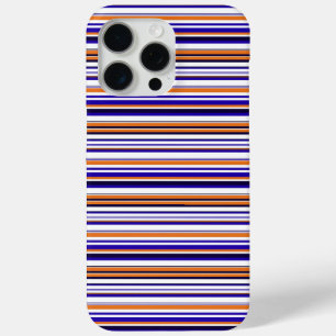 Coque iPhone 15 Pro Max Jolies rayures bleues orange