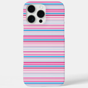 Coques iPhone 16 Pro Max Jolies rayures bleues roses
