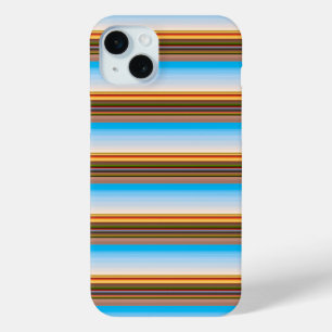 Coque iPhone 15 Mini Jolies rayures colorées modernes 
