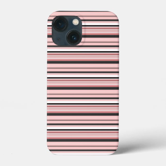 Coques Case-Mate iPhone Jolies rayures grises roses (Verso)