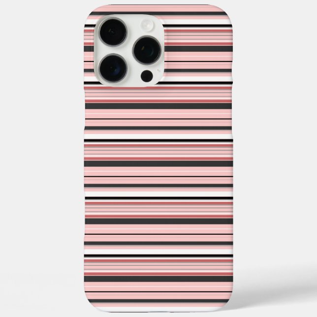 Coques Case-Mate iPhone Jolies rayures grises roses (Verso)