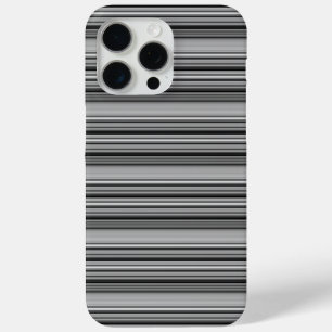 Coque iPhone 15 Pro Max Jolies rayures noir gris 