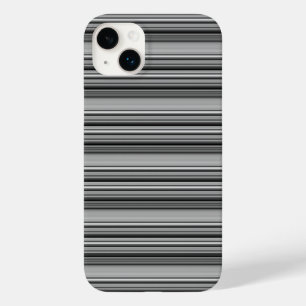 Coque Pour iPhone 14 Plus Jolies rayures noires grises