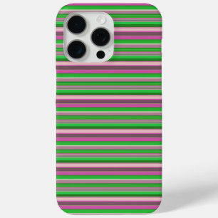 Coque iPhone 15 Pro Max Jolies rayures vert violet